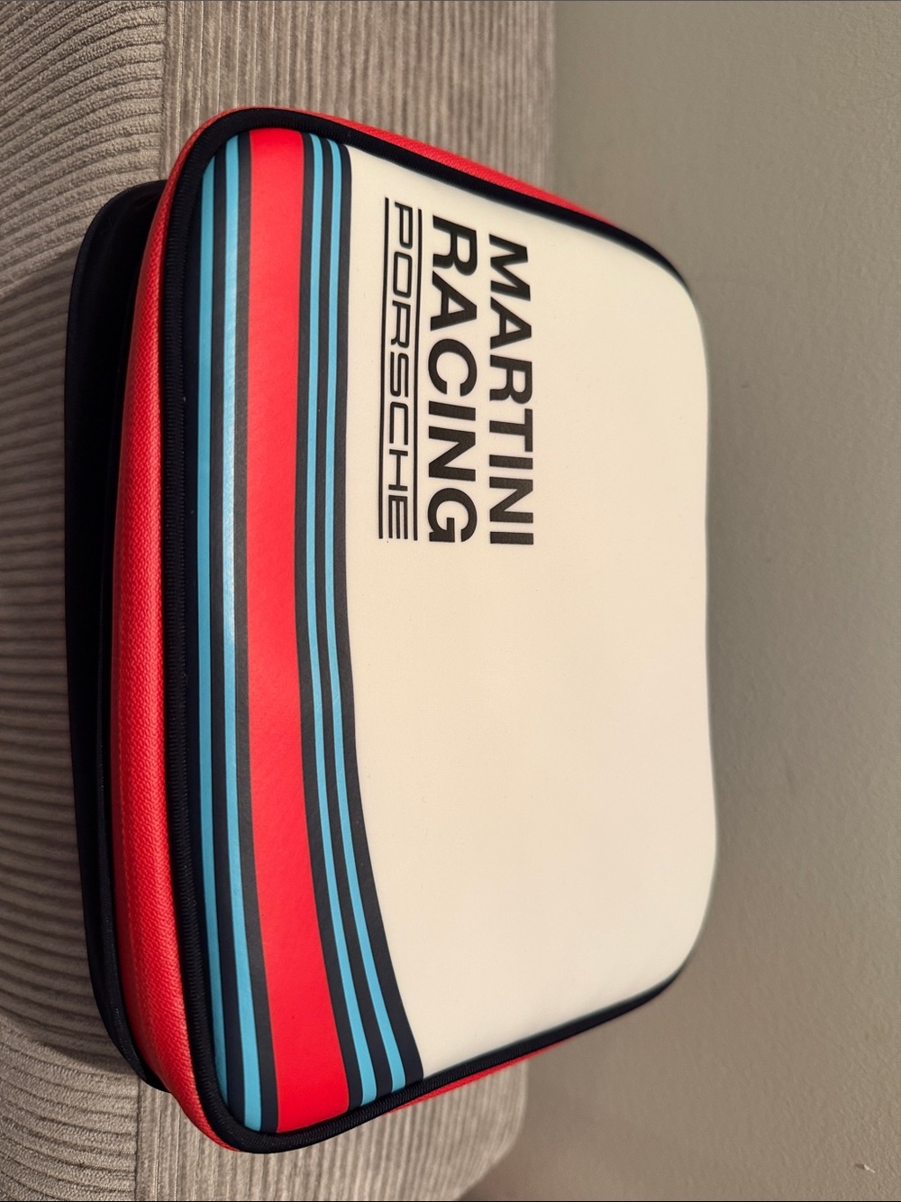 Porsche Martini Racing White and Red Travel Pouch